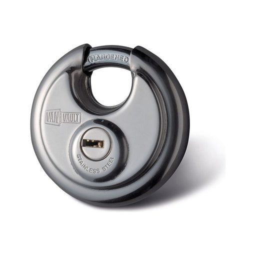 Van Vault Stainless Steel Disc Padlock 70mm Van Vault - Dynamic Drive