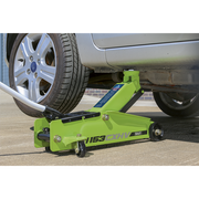 Sealey Trolley Jack 3 Tonne Long Reach Heavy-Duty Hi-Vis 1153CXHV Sealey - Dynamic Drive