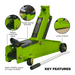Sealey Trolley Jack 3 Tonne Long Reach Heavy-Duty Hi-Vis 1153CXHV Sealey - Dynamic Drive