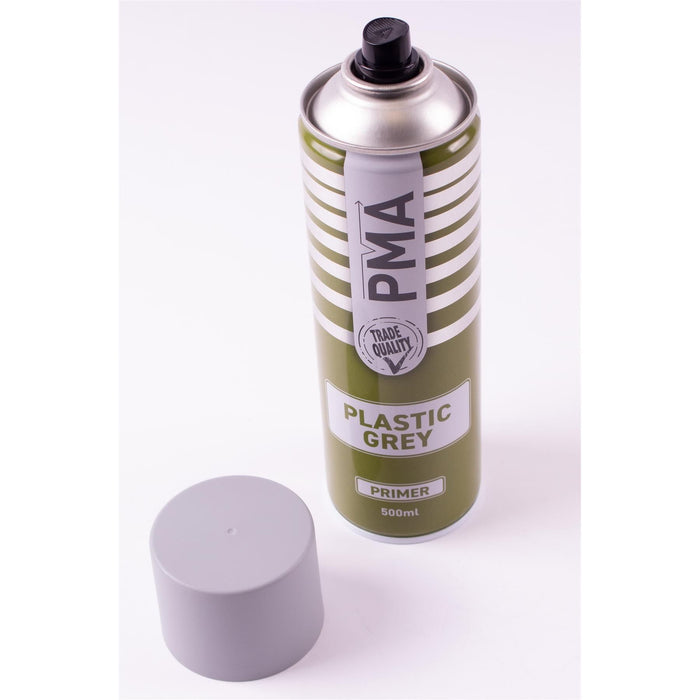 Autotek Professional Grey Plastic Primer 500ml Spray Paint High Coverage Autotek - Dynamic Drive
