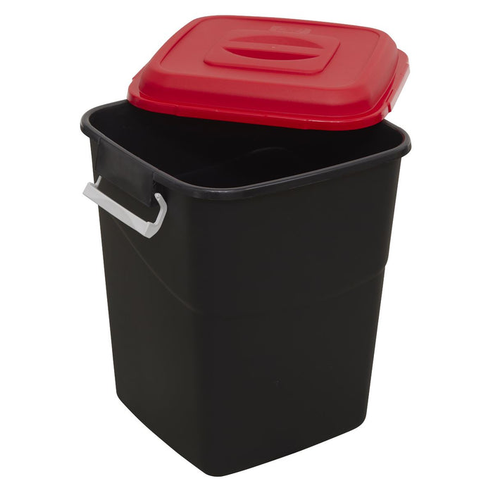 Sealey Refuse/Storage Bin 50L Red BM50R Sealey - Dynamic Drive