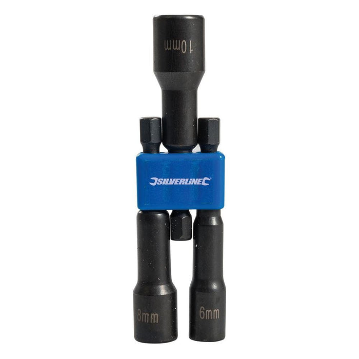 Silverline Magnetic Nut Driver Set 3pce 6, 8 & 10mm Silverline - Dynamic Drive