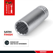 Teng Tools 1/2" Deep Socket 12 pt Metric 10mm Teng Tools - Dynamic Drive