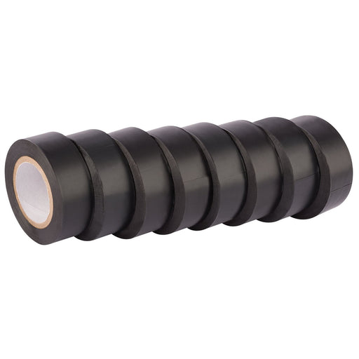 Draper Insulation Tape, 10m x 19mm, Black (Pack of 8) 11910 Draper - Dynamic Drive