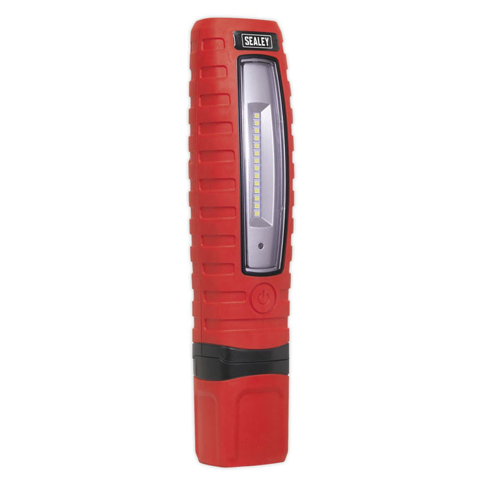 Sealey LED360R Cordless 360° 3W LED Rechargeable Inspection Lamp Red Li-ion Sealey  - Dynamic Drive