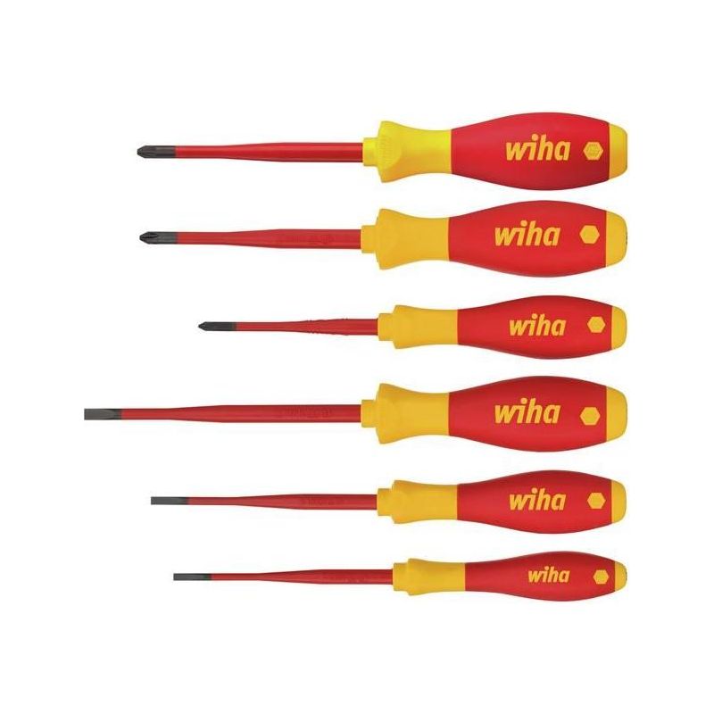 Wiha SoftFinish® electric SL/PH/PZS Screwdriver Set, 6 Piece Wiha - Dynamic Drive