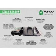 Vango Kela Air TC Low Drive Away Awning (180 - 210cm) Campervan Vango - Dynamic Drive