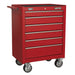 Sealey Rollcab 6 Drawer with Ball-Bearing Slides - Red Sealey  - Dynamic Drive