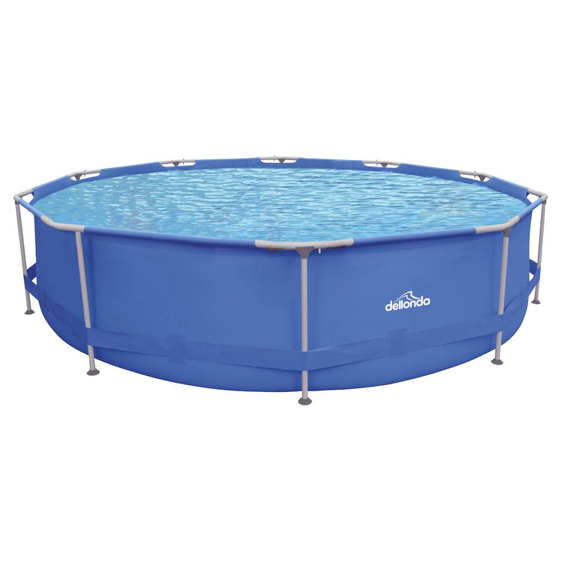 Dellonda Steel Frame Round Swimming Pool & Filter Pump 12ft - Blue DL20 Dellonda - Dynamic Drive