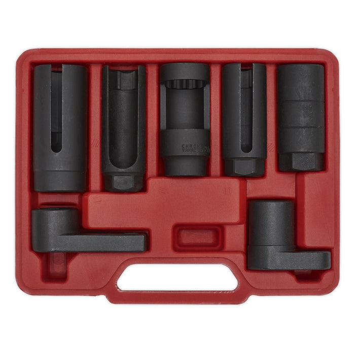 Sealey Oxygen Sensor Socket Set 7pc 3/8" & 1/2"Sq Drive SX032 Sealey - Dynamic Drive