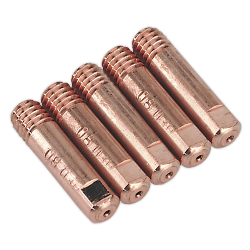 Sealey Contact Tip 0.8mm TB15 Pack of 5 MIG957 Sealey  - Dynamic Drive