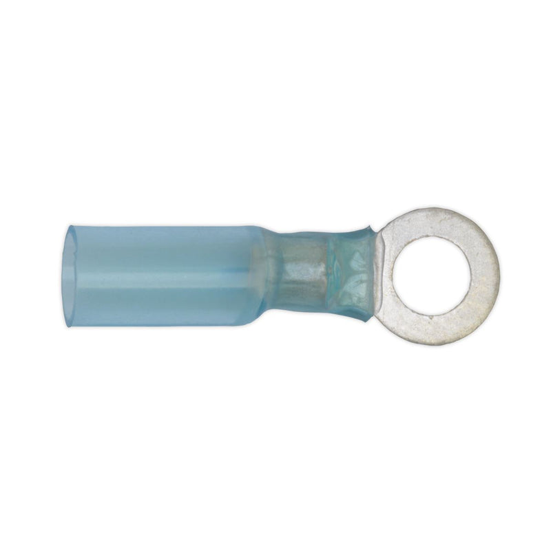 Sealey Heat Shrink Ring Terminal 6.4mm Blue Pack of 25 BTSR2564 Sealey  - Dynamic Drive