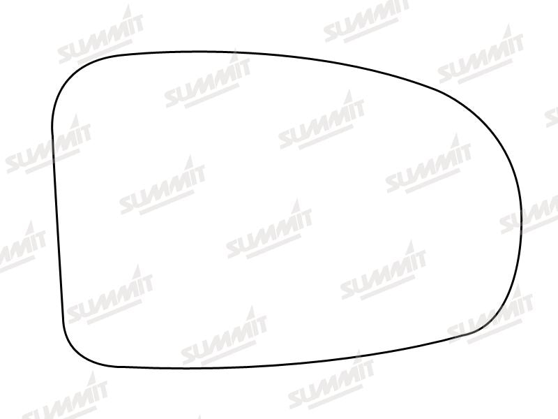 Summit Stick-On Aspheric Mirror Glass fits Toyota Avensis 08 on RHS Summit - Dynamic Drive
