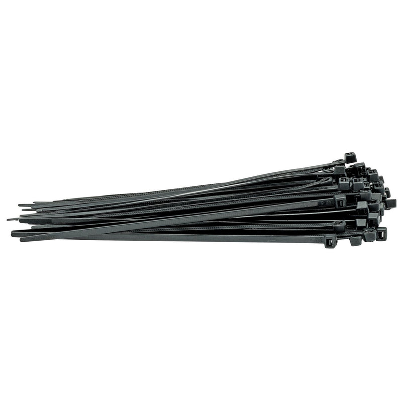 Draper Cable Ties, 4.8 x 200mm, Black (Pack of 100) 70393 Draper - Dynamic Drive