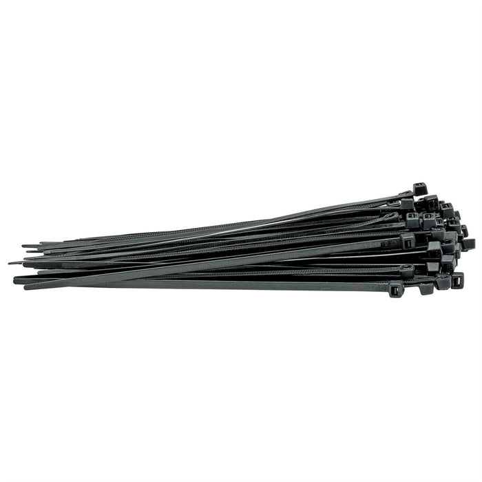 Draper Cable Ties, 4.8 x 200mm, Black (Pack of 100) 70393 Draper - Dynamic Drive