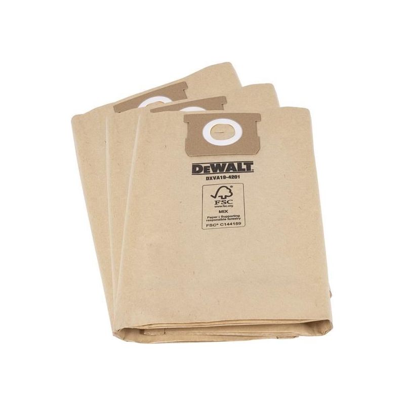 Dewalt Vacuum DXVA19-4201 Dust Bag (Pack 3) DEWALT Vacuum - Dynamic Drive