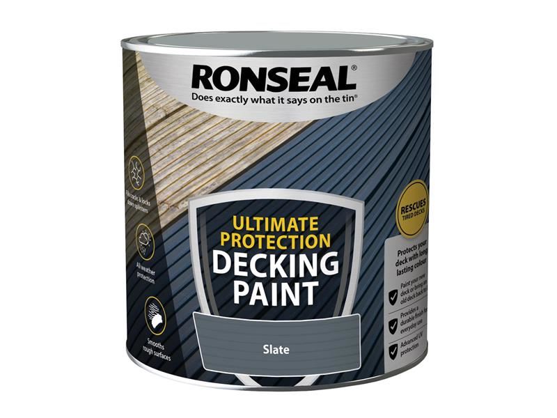 Ronseal Ultimate Protection Decking Paint Slate 2.5 litre Ronseal - Dynamic Drive