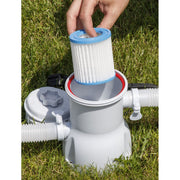Dellonda Steel Frame Round Swimming Pool & Filter Pump 10ft - Blue DL19 Dellonda - Dynamic Drive