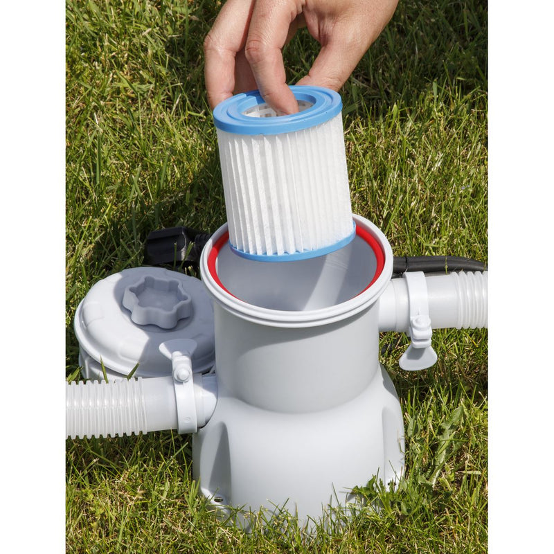 Dellonda Steel Frame Round Swimming Pool & Filter Pump 10ft - Blue DL19 Dellonda - Dynamic Drive
