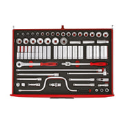 Teng Tools 1/2" Socket Set 12 pt FOAM4X4 63 Pieces Teng Tools - Dynamic Drive