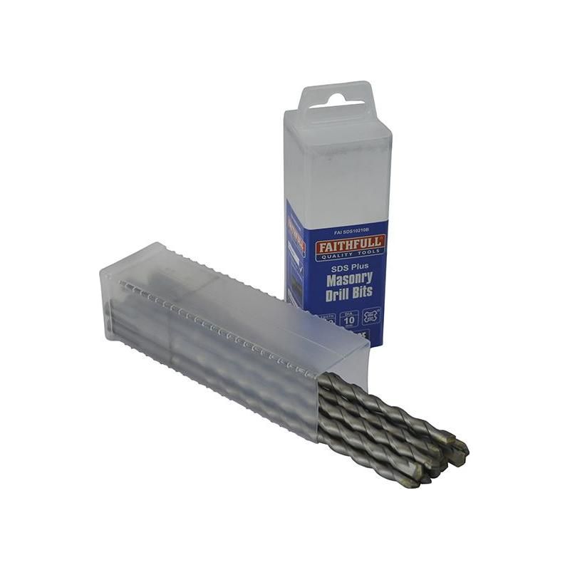 Faithfull SDS Plus Drill Bit 10mm OL: 210mm WL: 150mm Bulk 10 Faithfull - Dynamic Drive