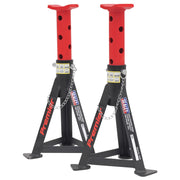 Sealey AXLe Stands (Pair) 3 Tonne Capacity per Stand Red AS3R Sealey - Dynamic Drive