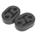 Sealey Exhaust Mounting Rubbers L60 x D41 x H20 (Pack of 2) EX02 Sealey - Dynamic Drive