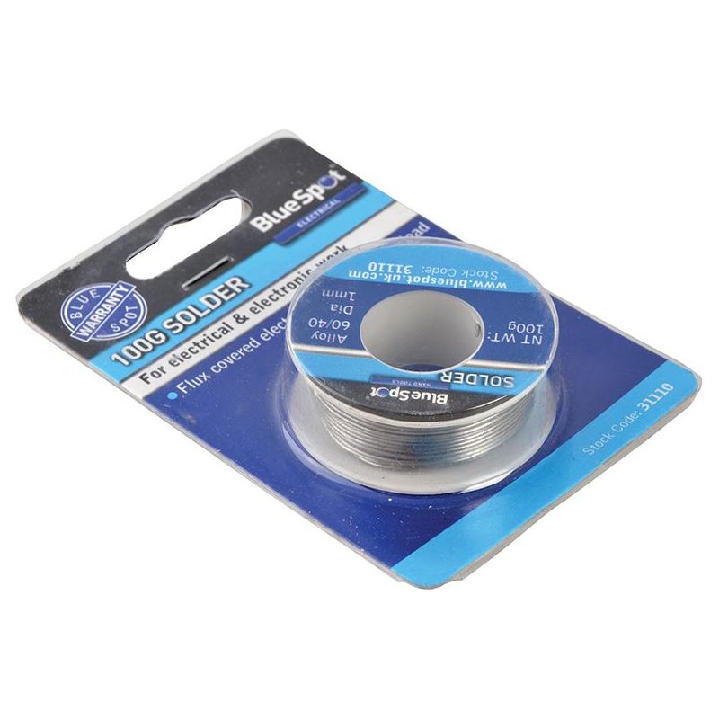 Bluespot Tools Flux Covered Solder 100g 60/40 BlueSpot Tools - Dynamic Drive
