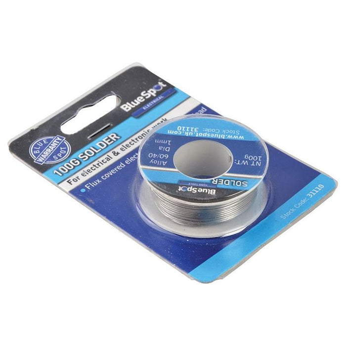 Bluespot Tools Flux Covered Solder 100g 60/40 BlueSpot Tools - Dynamic Drive
