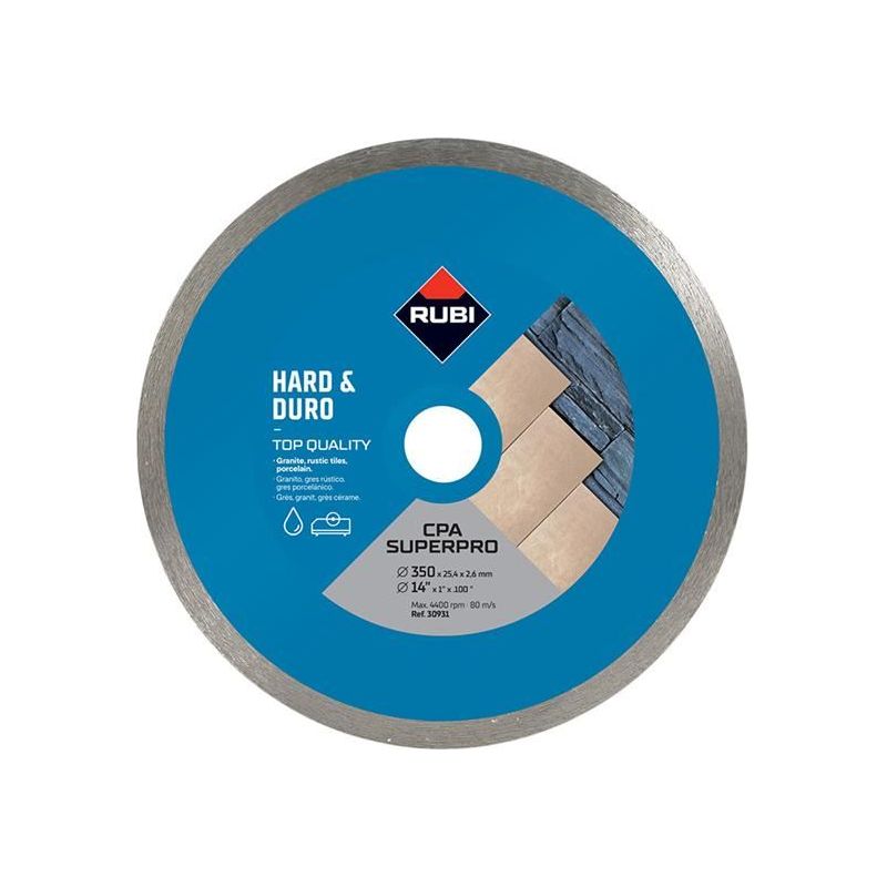 Rubi Tiling Tools CPA350 Continuous Rim Diamon Blade 350mm RUBI TILING TOOLS - Dynamic Drive