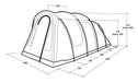 Outwell Rockwell 4 Pole Tent Blue 4 Person Outwell - Dynamic Drive