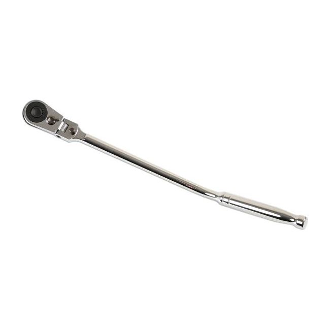 Laser Low Profile Flexi-Head Ratchet with Cranked Handle 3/8"D 7065 Laser - Dynamic Drive