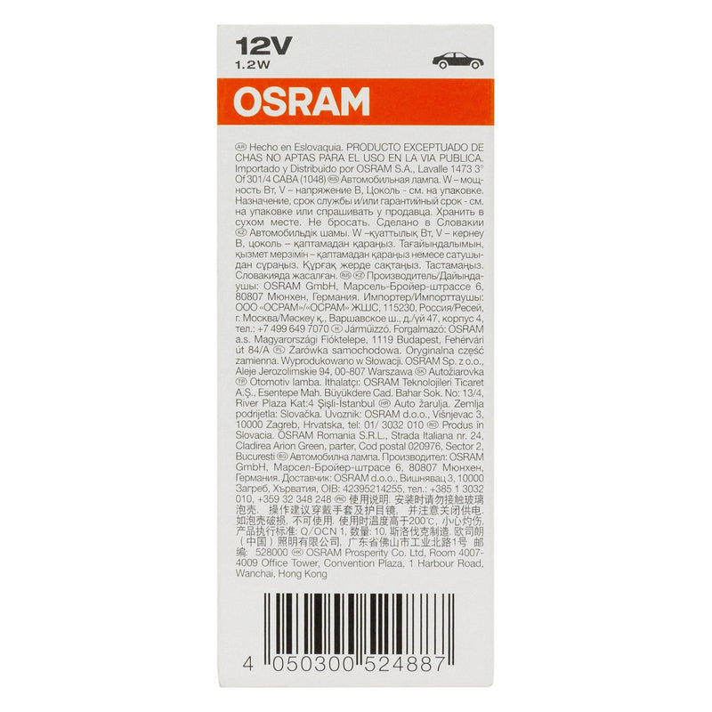 Osram 2723 284 W2X4.6d Bulb 12 V 2.3 W Osram - Dynamic Drive