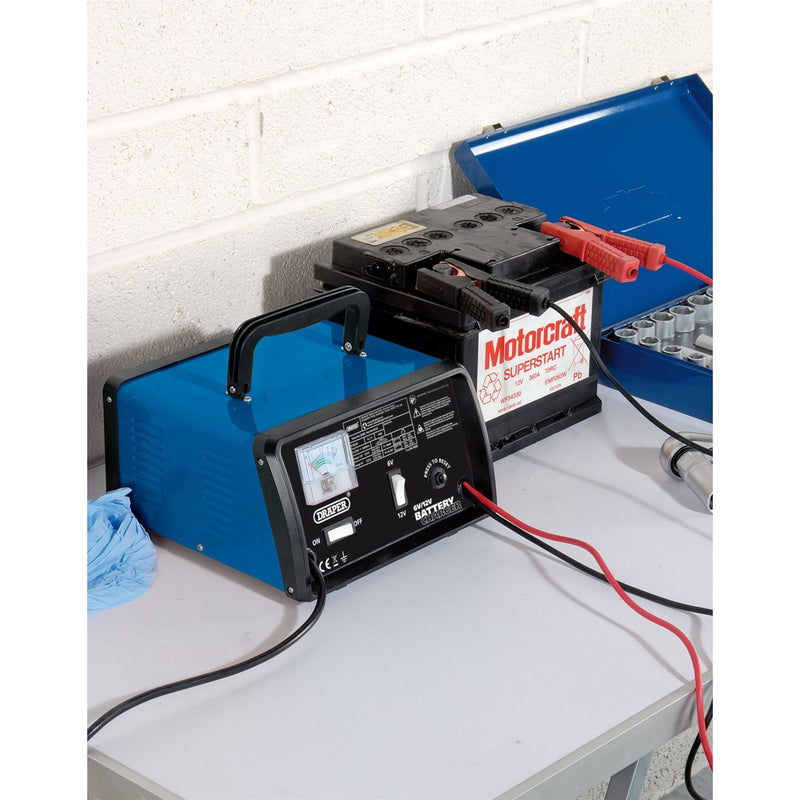 Draper 6/12V Battery Charger, 5.6A 20487 Draper - Dynamic Drive