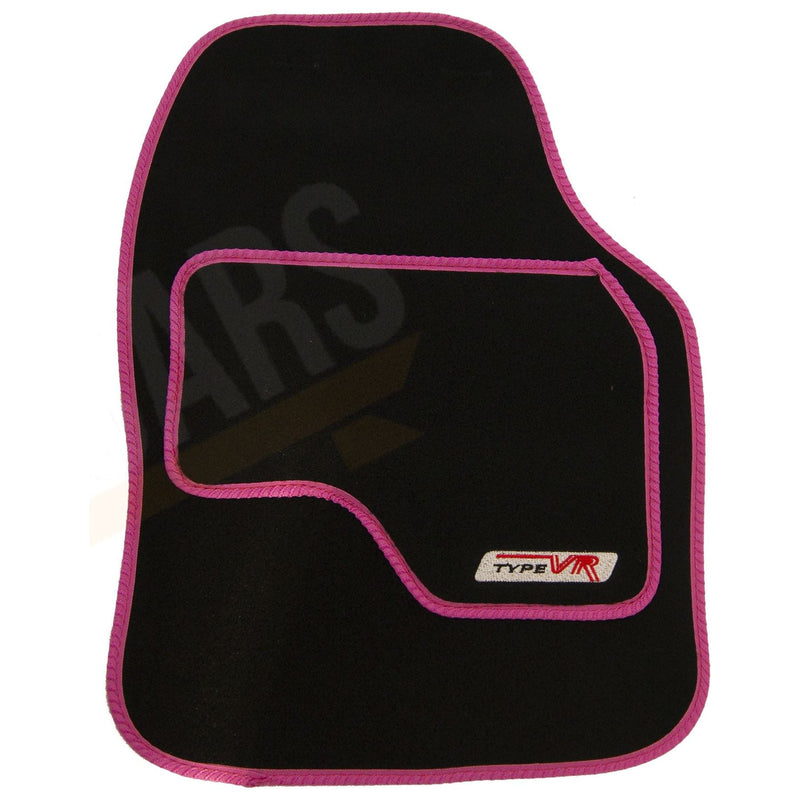 Sakura VR Cerise Embroidered Edging Car Mat Set (Front & Rear) Universal Sakura  - Dynamic Drive
