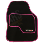 Saxon VR Cerise Embroidered Edging Car Mat Set (Front & Rear) Universal Sakura  - Dynamic Drive