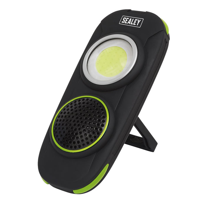Sealey Rechargeable Torch Light Wireless Speaker 10W COB LED 500 Lumens Lamp Sealey  - Dynamic Drive