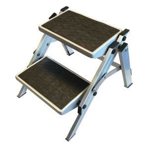 Folding Double Step Aluminium 04380 UK Camping And Leisure - Dynamic Drive