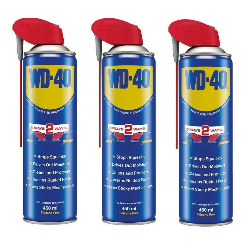 3X WD-40 Multi-Use Smart Straw 450ml Spray Aerosol Can WD-40 - Dynamic Drive
