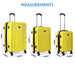 Dellonda 3-Piece Lightweight ABS Luggage Set with TSA Lock - Yellow Dellonda  - Dynamic Drive