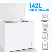 Baridi Freestanding Chest Freezer 142L Capacity - White DH120 Baridi - Dynamic Drive