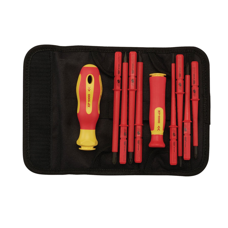 Draper XP1000 VDE Interchangeable Blade Screwdriver Set (10 Piece) 05721 Draper - Dynamic Drive
