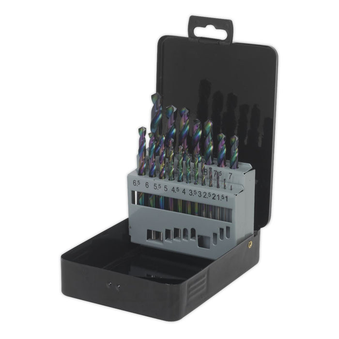 Seigen by Sealey HSS Drill Bit Set 19pc Edge Ground Metric DIN 338 S0868 Seigen by Sealey  - Dynamic Drive