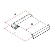 Fiamma F80L 600 Awning Polar White Royal Blue Fiamma - Dynamic Drive