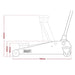 Sealey Trolley Jack 3tonne Rocket Lift Black 3040AB Sealey  - Dynamic Drive