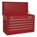 Sealey Topchest Mid-Box & Rollcab 14 Drawer Stack Red AP22STACK Sealey - Dynamic Drive