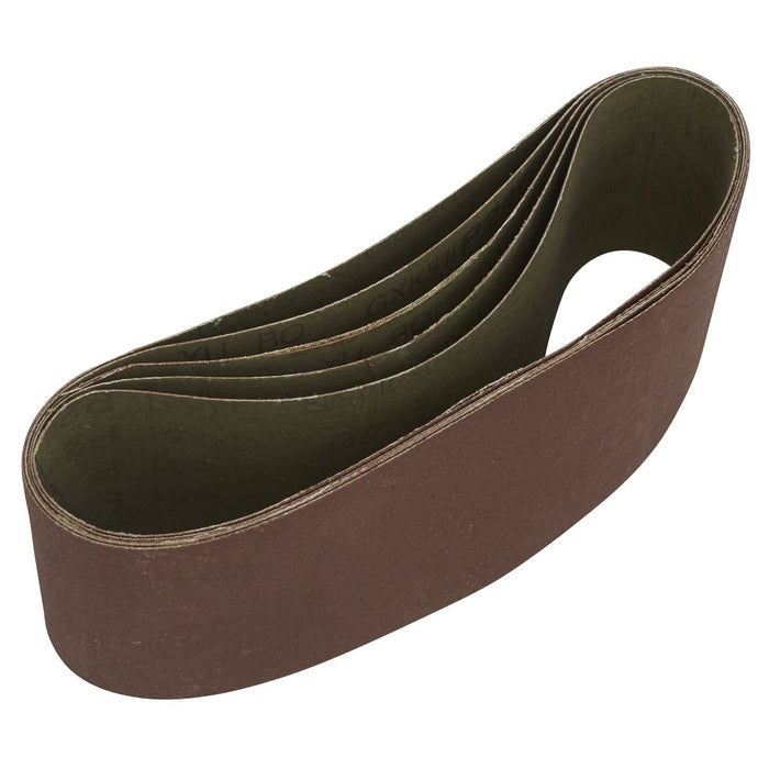 Sealey 76 x 457mm Sanding Belt 240Grit - Pack of 5 SB240457 Sealey - Dynamic Drive