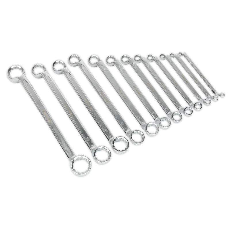 Sealey Offset Double End Ring Spanner Set 12pc Metric AK6328 Sealey - Dynamic Drive