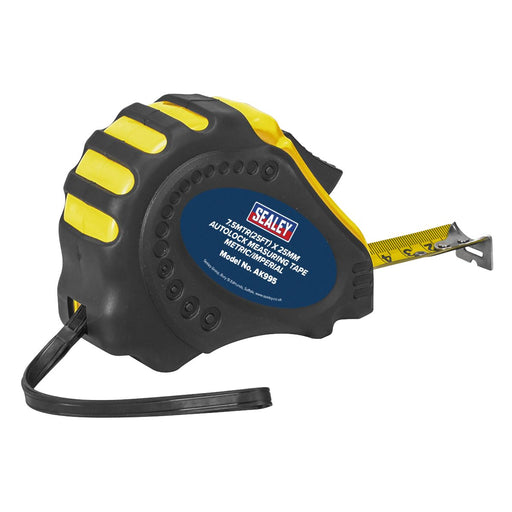 Sealey Metric/Imperial Auto Lock Tape Measure 7.5m(25ft) x 25mm AK995 Sealey - Dynamic Drive