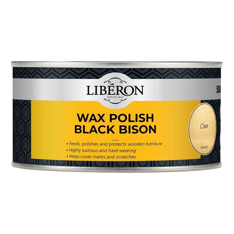 Liberon Wax Polish Black Bison Clear 500ml Liberon - Dynamic Drive